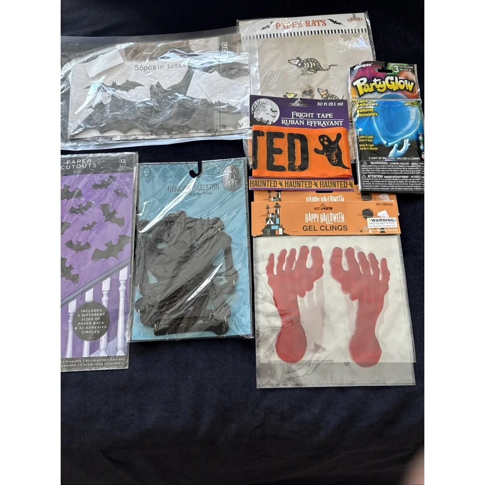 Lot Of‎ Halloween Party Stuff Total Of 24 Packages, Party Decorations-Read